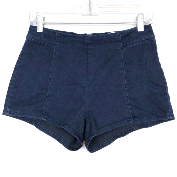 forever 21 premium denim Pants - Sexy High Waist Retro Back Zip Up Denim Shorts 28